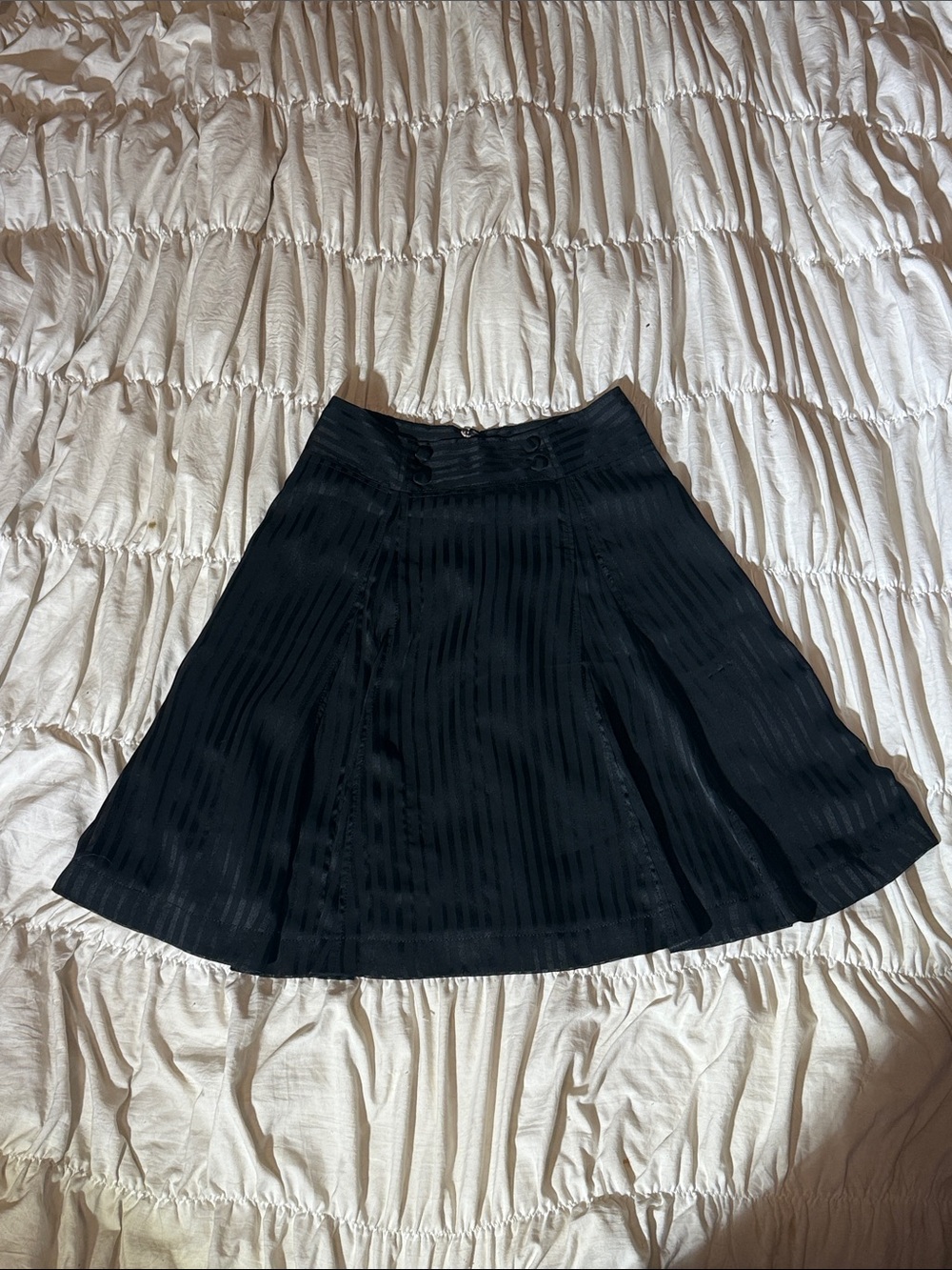 H&M Black A-Line Pleated Skirt